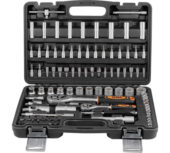 Набор инструментов ISMA 1/4", 1/2", 6 гр., 94 предмета ISMA-4941-5EURO(51376)