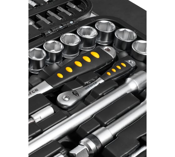 Набор инструментов 94 предмета 1/2", 1/4" Inforce, Сталь Cr-V, Профессиональный, 06-07-10