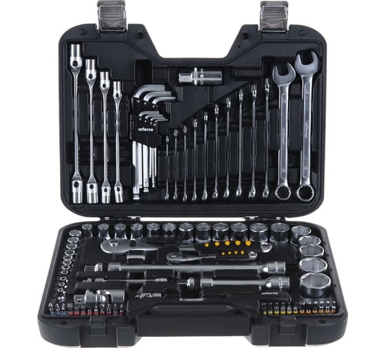Набор инструментов Inforce 85 предметов 1/2", 1/4" Inforce 06-07-14 - выгодная цена, отзывы, характеристики, 1 видео, фото - купить в Москве и РФ