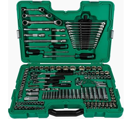 Набор инструментов Sata 1/2+3/8+1/4 150 предметов S09510 1