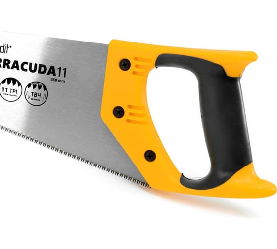 Ножовка по дереву Pobedit Barracuda 11, 350 мм, 3D 2505535