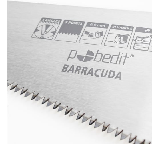 Ножовка по дереву Pobedit Barracuda 7 350 мм 2505435
