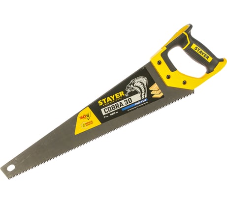 Универсальная ножовка пила Stayer "Cobra 3D" 450мм, 7TPI, 3D зуб, 1512-45_z01