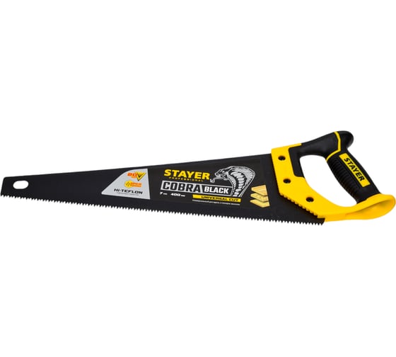 Универсальная ножовка пила Stayer "Cobra BLACK" 400 мм, 7TPI  2-15081-40_z01