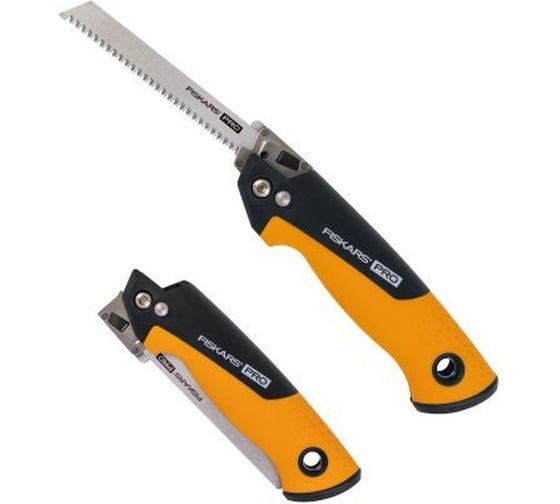 Универсальная складная пила FISKARS PowerTooth 150 мм, 2 лезвия 1062934
