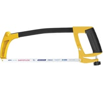 Ножовка по металлу FIT Профи 300 мм, регулируемый натяг, работа под углом 45 гр., прорезиненная ручка, полотно Bi-Metal 40075