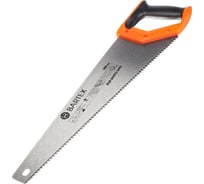 Ножовка по дереву BARTEX Profi 500 мм, закаленный зуб, 3D заточка, 7TPI, двухкомпонентная прорезиненная рукоятка 150892