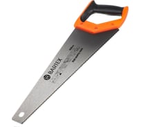 Ножовка по дереву BARTEX Standart 450 мм, закаленный зуб, 2D заточка, 7TPI, двухкомпонентная прорезиненная рукоятка 150888