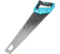 Ножовка по дереву BARTEX 450 мм, закаленный зуб, 3D заточка, 11-12TPI, двухкомпонентная прорезиненная рукоятка 360566