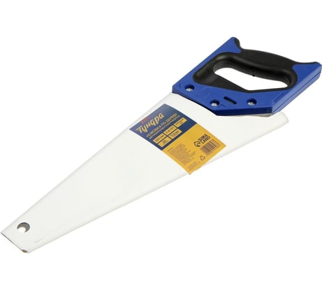 Ножовка по дереву ТУНДРА двухкомпонентная рукоятка, 2D заточка, каленый зуб, 7-8 TPI, 350 мм 5155398