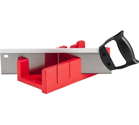 Набор "МАСТЕР": стусло пластмассовое + ножовка с пластиковой рукояткой с усиленным обушком, стусло MIDI-PLUS, 2,5", ножовка 295мм Зубр 15391-30