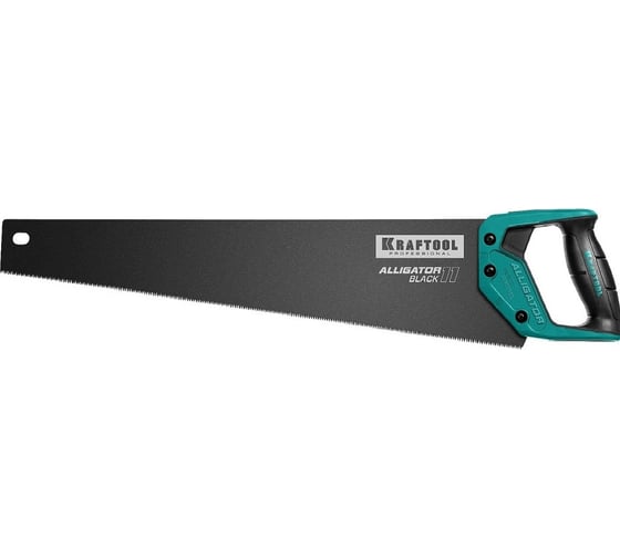 Ножовка для точного реза Kraftool "Alligator BLACK", 550 мм, 11 TPI 3D зуб, 15205-55
