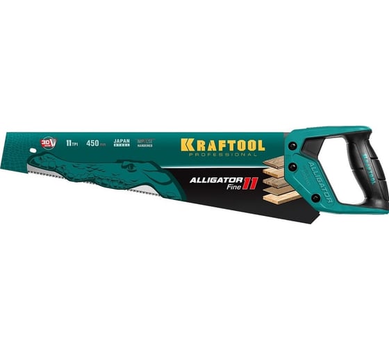 Ножовка для точного реза Kraftool "Alligator 11", 450 мм, 11 TPI 3D зуб, 15203-45