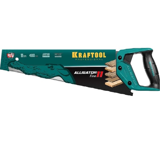 Ножовка для точного реза Kraftool "Alligator 11", 400 мм, 11 TPI 3D зуб, 15203-40