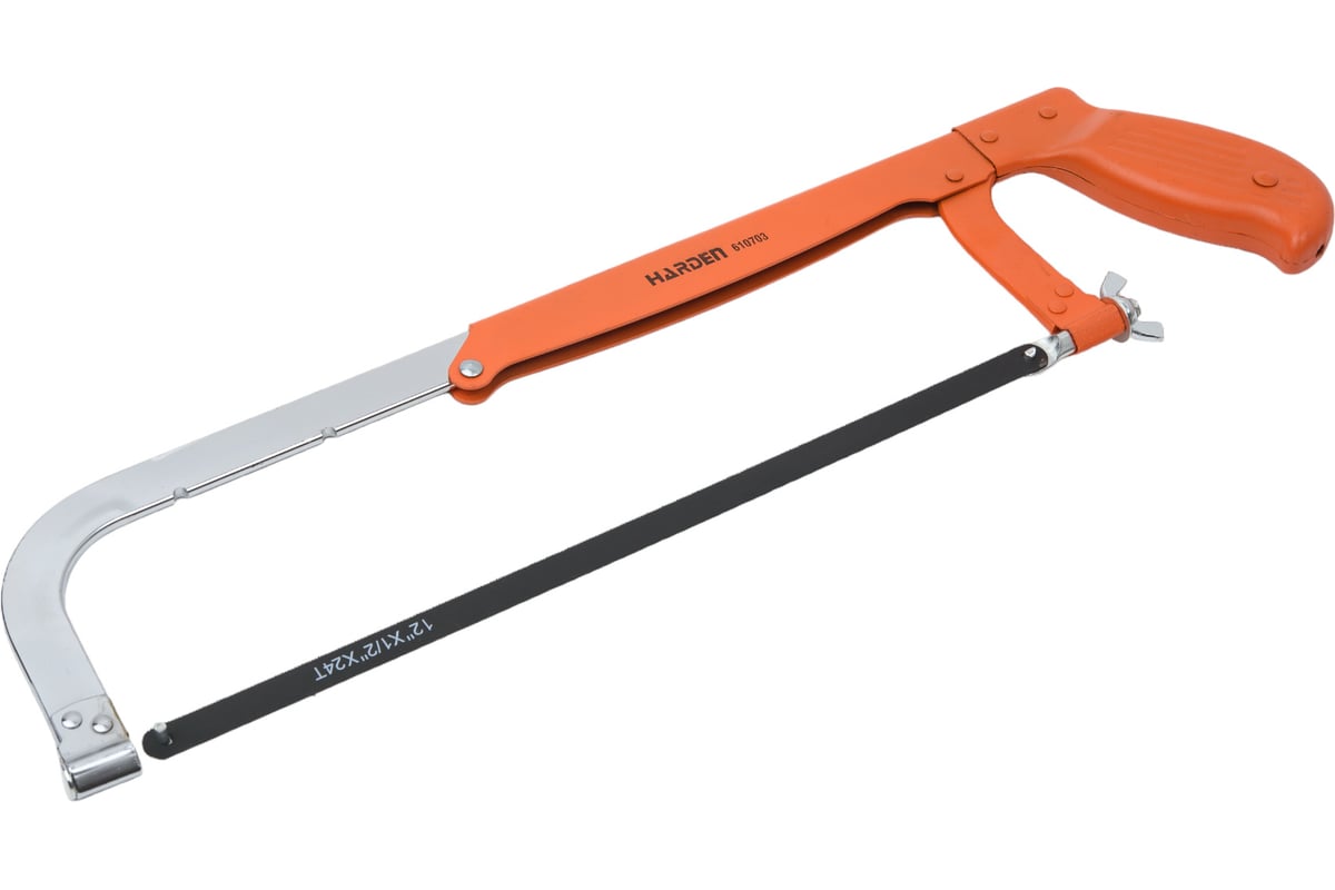 Ножовка HARDEN универсальная, с изменяемым размером, металлическая рама ...