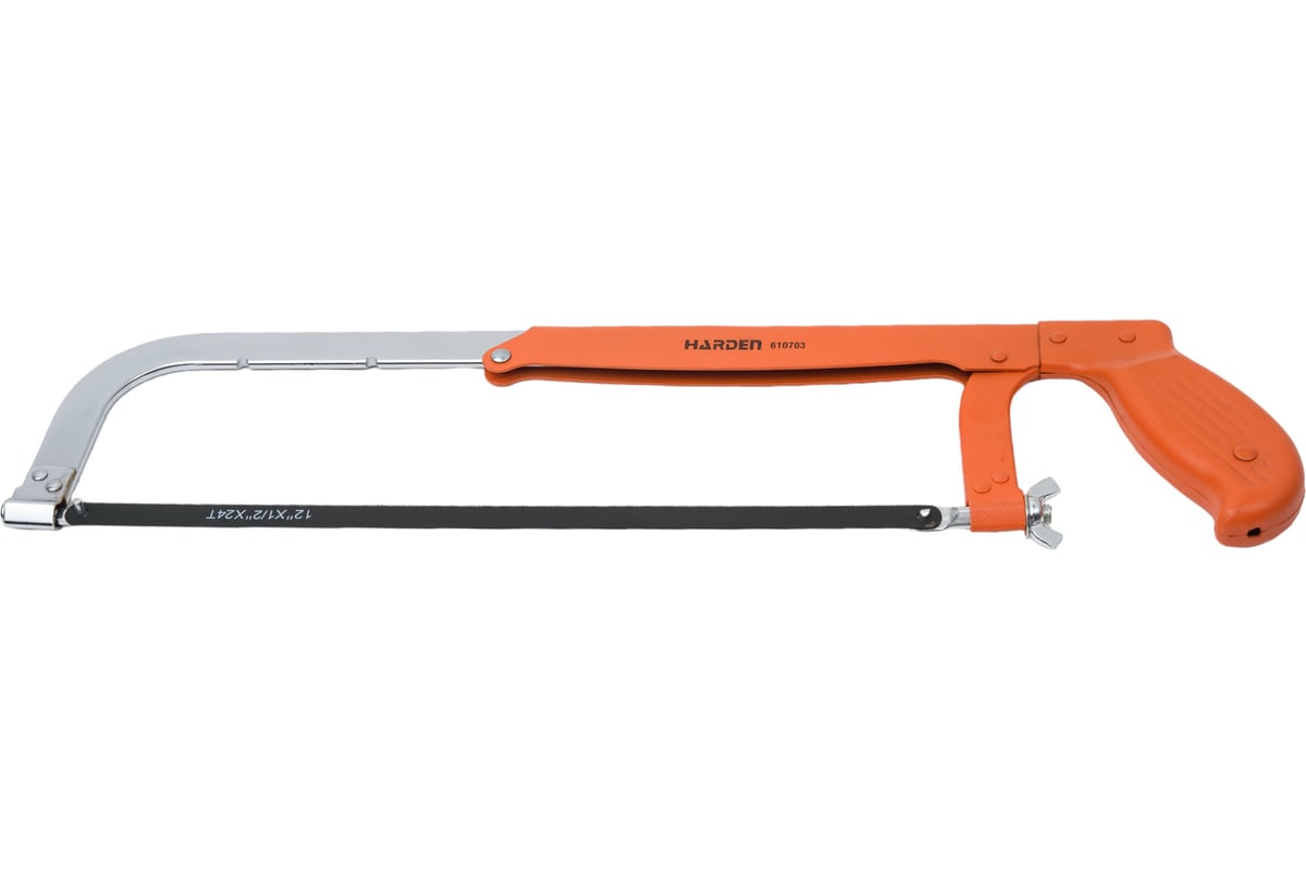 Ножовка HARDEN универсальная, с изменяемым размером, металлическая рама ...