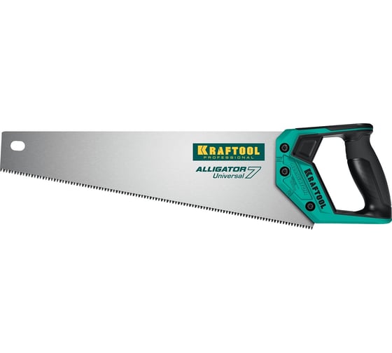 Ножовка KRAFTOOL Alligator Universal 7 универсальная, 400 мм, 7 TPI, 3D зуб, 15004-40_z01