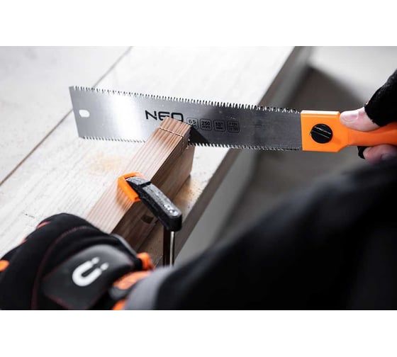 Японская пила для точной резки NEO TOOLS двусторонняя, 7 и 11 TPI 44-612