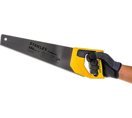 Ножовка по дереву Stanley TRADECUT с закаленным зубом, 7 Х 380мм STHT20348-1