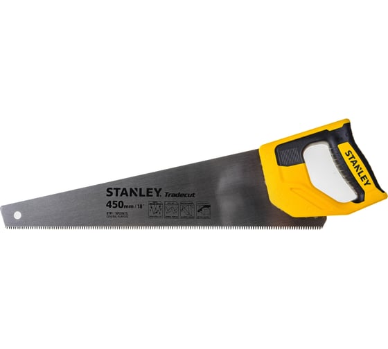 Ножовка по дереву Stanley TRADECUT с закаленным зубом, 7 Х 450мм STHT20354-1 1