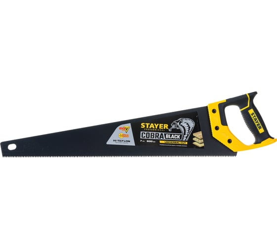 Универсальная ножовка Stayer "Cobra BLACK" 500 мм, 7TPI, 2-15081-50_z01