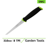 Ножовка выкружная по гипсокартону DELI 170мм DL580651 сталь 65Mn, 8TPI, заточка зубцов с 3-х сторон 183319