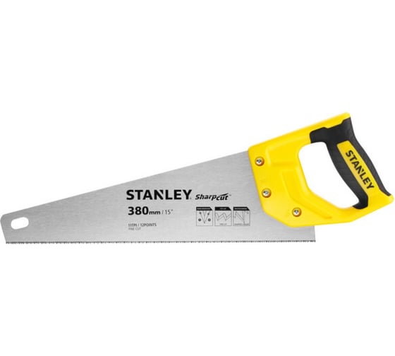 Ножовка Stanley SHARPCUT 11TPI, 380 мм STHT20369-1
