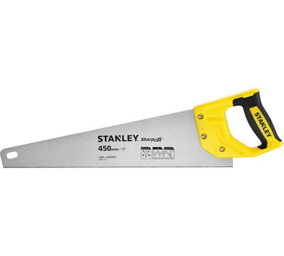 Ножовка Stanley SHARPCUT 11TPI, 450 мм STHT20370-1