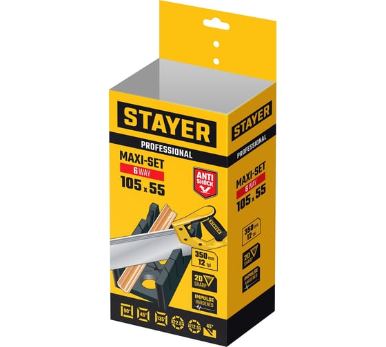 Пластиковое стусло с пилой STAYER Professional 105х55 мм, 350 мм 15395-35_z01