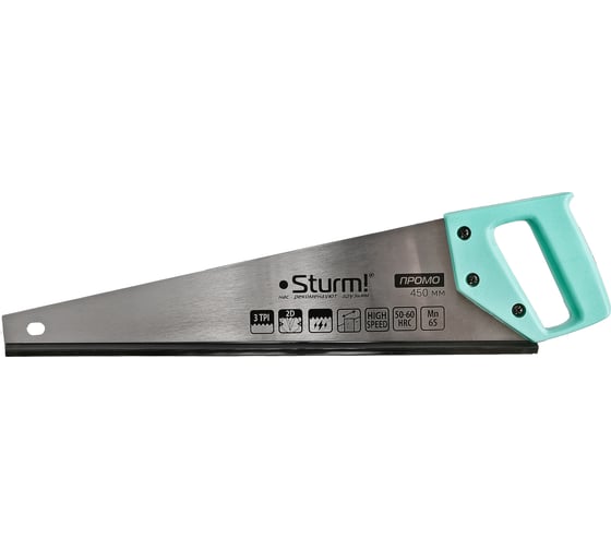 Ножовка по дереву Sturm 450 мм, 3TPI, 2D зуб 1060-13-450SP 1