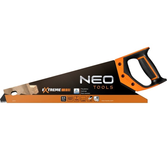 Ножовка по дереву NEO Tools 400 мм, 7TPI PTFE 41-111