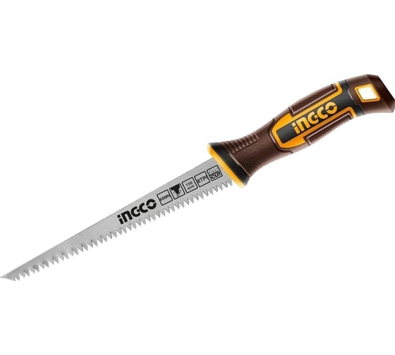 Ножовка по гипсокартону INGCO 150 мм, SK5, 8TPI SUPER INDUSTRIAL HWBSW1506 1
