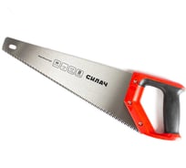 Ножовка по дереву СИЛАЧ 400мм, 7 TPI, универсальная, средний калёный зуб, 3D-заточка, 2х комп рук-ка (12/48) 023672