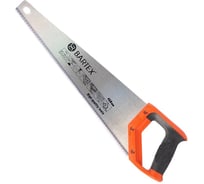 Ножовка по дереву Bartex Profi, 450 мм, закал зуб, 3D-заточка, 7 TPI, рукоятка двухкомпонентная прорезиненная, P-450 150891