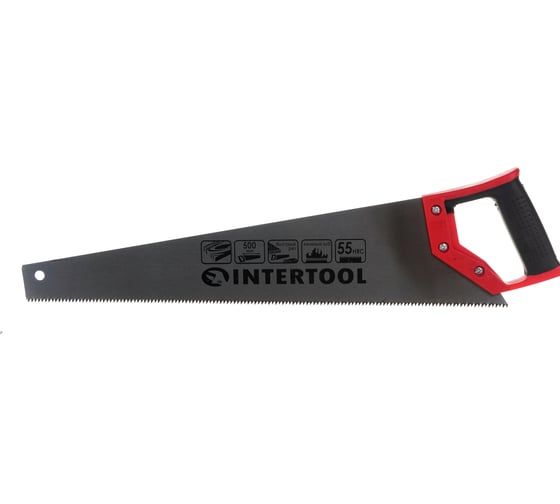 Ножовка по дереву INTERTOOL с каленым зубом 500 мм, 55 HRC HT-3103