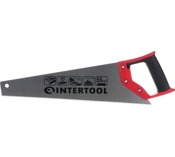 Ножовка по дереву INTERTOOL с каленым зубом 400 мм, 55 HRC HT-3101 1