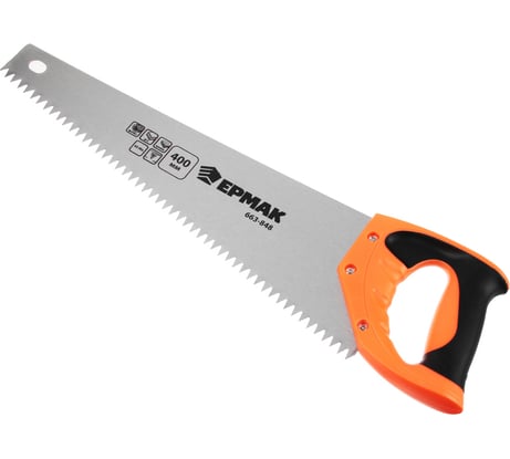 Ножовка по дереву ЕРМАК 400мм, зуб 8мм. 663-848