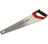 Ножовка по дереву СИЛАЧ 450мм, 7 TPI, универсальная, средний калёный зуб, 3D-заточка, 2х комп рук-ка (12/48) 027259