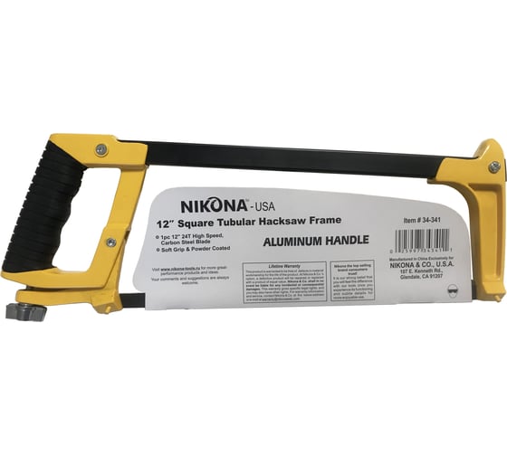 Ножовка по металлу NIKONA с алюминиевой рукояткой 12 34-341