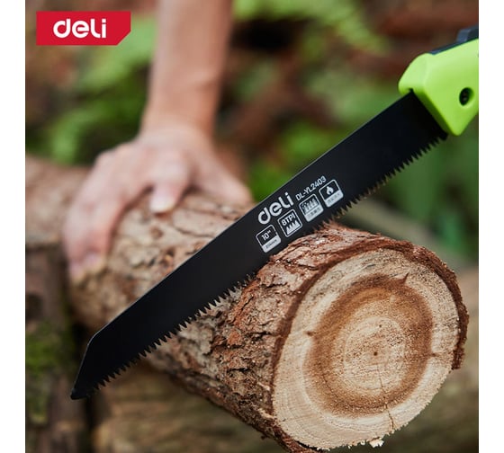 Садовая пила складная DELI 250мм Про Сад DL-YL2403 (8 TPI, трехсторонняя заточка) 229854