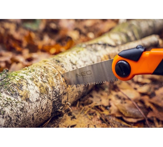 Складная пила NEO Tools 43 см, зуб 3D, двухкомпонентная рукоятка 63-120
