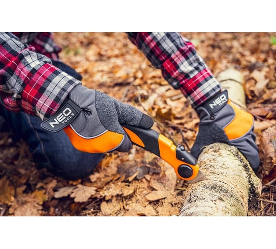 Складная пила NEO Tools 43 см, зуб 3D, двухкомпонентная рукоятка 63-120