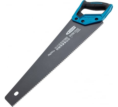 Ножовка по дереву GROSS PIRANHA, 450 мм, 7 TPI, 3D-зуб, тефл. покрытие, 2-х комп. рукоятка 24114