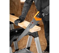 Ножовка по дереву, SPARTA 500 мм,7-8 TPI, зуб-2D, каленый зуб, линейка, двухкомпонентная рукоятка// 235035