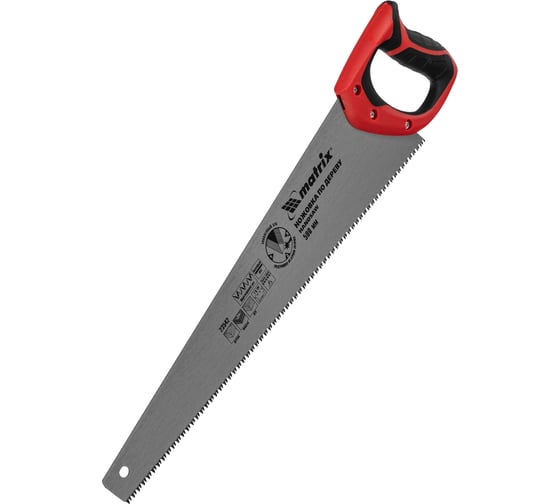 Ножовка по дереву MATRIX 500 мм, 7 - 8 TPI, зуб - 3D, каленый зуб, двухкомпонентная рукоятка 23542