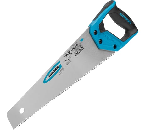 Ножовка по дереву GROSS PIRANHA 400 мм, 7-8 TPI, зуб - 3D, каленый зуб, 2-х комп. рук-ка 24109