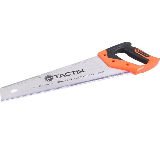 Ножовка по дереву TACTIX 380 мм, зуб 8/9 265021