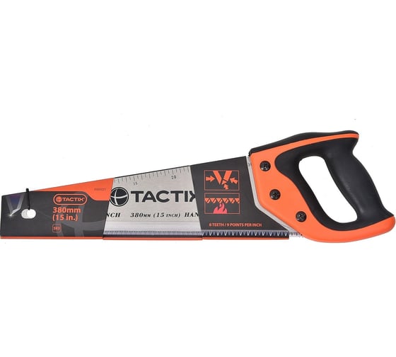 Ножовка по дереву TACTIX 380 мм, зуб 8/9 265021