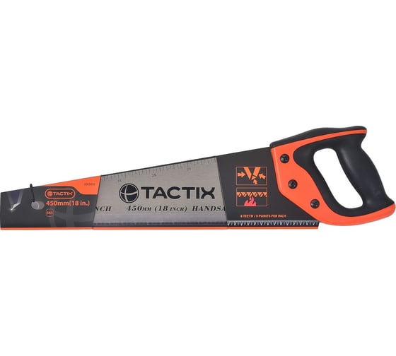 Ножовка по дереву TACTIX 450 мм, зуб 8/9 265022