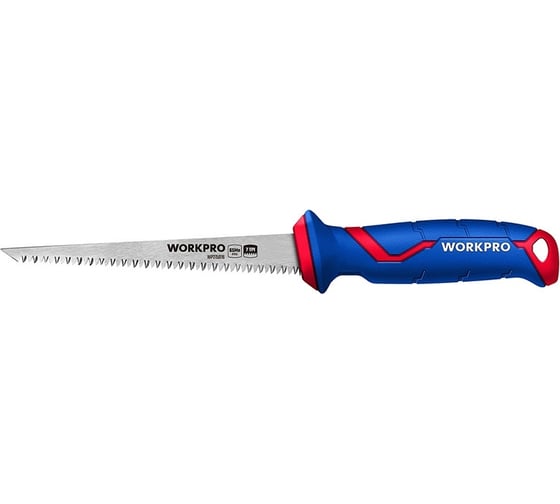 Ножовка для гипсокартона WORKPRO 150 мм, сталь 65Mn WP215016 1